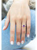 mantraroma 925er Silber - Ringe mit Amethyst facettiert