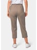 GOLDNER Kurzgröße:  Trageangenehme 7/8-Rippenhose in taupe