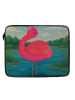 Mr. & Mrs. Panda Hülle Laptop Flamingo Stolz Design ohne Spruch in Weiß