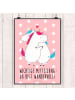 Mr. & Mrs. Panda wanddeko Einhorn Mitteilung mit Spruch in Rot Pastell