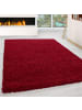 KADIMA DESIGN Teppich Hochflor Shaggy Waschbar Einfarbig RHEIN Strapazierfähig in Rot