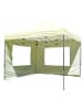 VCM  Falt Pavillon 3x3m champagner+ Seitenteile in Weiß