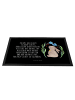 Mr. & Mrs. Panda Gummimatte Hase Blume mit Spruch in Schwarz
