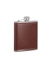 relaxdays 2tlg. Flachmann-Set in Silber/ Braun