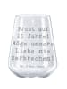 Mr. & Mrs. Panda Rotweinglas mit Gravur Spruch 15. Hochzeitstag ... in Transparent