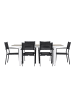 ebuy24 1 x Tisch 6 x Stühle Weiß 90 x 200 cm