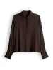 someday. Weite Bluse mit Hemdblusenkragen in Dark Espresso