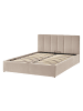 Beliani Doppelbett DREUX in Beige/Schwarz - (W) 151 x (H) 90 x (L) 214 cm