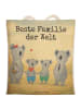 Mr. & Mrs. Panda Shopper-Tasche Koala Familie zwei Design mit Sp... in Weiß