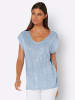 creation L V-Ausschnitt-Pullover in hellblau