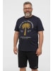 Men Plus Kurzarm T-Shirt in schwarz