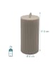 relaxdays 4 x LED Kerzen in Champagner - (H)17,5 x Ø 8 cm