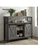 VASAGLE Sideboard Daxton in Grau-Schwarz - (B)33 x (H)80 x (T)100 cm