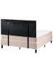 Beliani Doppelbett COUNTESS in Beige/Braun - (W) 141 x (H) 114 x (L) 201 cm