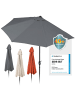 EASYmaxx Sonnenschirm halbrund 270x140cm grau UV-Schutz grau