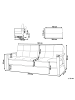 Beliani Schlafsofa TJORN in Beige/Braun - (W) 204 x (H) 84 x (L) 85 cm