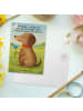 Mr. & Mrs. Panda Postkarte Hund Blume Design mit Spruch in Weiß