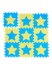 relaxdays 27x Puzzlematte in Blau/ Gelb