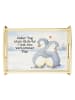 Mr. & Mrs. Panda Tablett Pinguine Kuscheln Design mit Spruch in Weiß