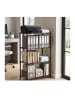 relaxdays Metallregal in Schwarz - (B)56 x (H)120 x (T)35 cm
