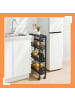 relaxdays Nischenwagen in Schwarz - (B)13 x (H)77 x (T)45,5 cm