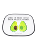 Mr. & Mrs. Panda Auto Sonnenschutzblende Avocado Pärchen mit Spruch in Weiß
