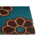 Beliani Fußmatte KULIK in Blau/Braun - (W) 45 x (L) 75 cm