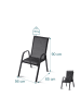 relaxdays 2 x Gartenstühle in Anthrazit - (B)56 x (H)90 x (T)65 cm