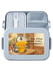 Mr. & Mrs. Panda Bento Box Pinguin Pommes Eimer Design mit Spruch in Blau Pastell