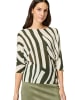 Zero  Oversized-Strickpullover mit Print in Patch KhakiCream