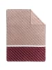 Bugatti Jacquard, Baumwollmischung Wohndecke in bordeaux/beige