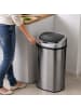 relaxdays Mülleimer mit Sensor in Silber - 50 Liter