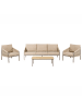Beliani 4-tlg Sitzgruppe MURATO in Beige
