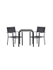ebuy24 Gartenset Borneo 3-teilig Schwarz 70 x 70 cm