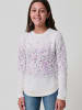 KOROSHI Weicher Jacquard-Strickjersey für Mädchen in weiß