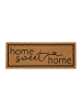relaxdays Fußmatte "home sweet home" in Natur/ Schwarz - 75 x 25 cm