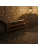 relaxdays Weinregal in Natur - (B)78 x (H)28 x (T)21 cm