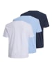 JACK & JONES PLUS 3er-Pack T-shirt in Chambray Blue