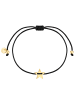 Glanzstücke München Armband Stern aus Textil und Sterling Silber in gelbgold