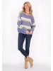 VIRITA Women Sweater in Offwhite Light Green Blue