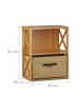 relaxdays Regal 2 Ablagen in Natur-Braun - (B)42 x (H)54 x(T)29 cm