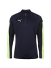 Puma Trainingspullover individualFINAL 1/4 Zip in dunkelblau / grün