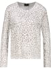 monari Langarmshirt mit Leomuster in Taupe Gemustert