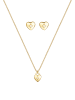 Elli DIAMONDS  Schmuckset 375 Gelbgold Diamant, Herz, Schmuckset in Gold