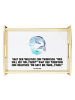 Mr. & Mrs. Panda Holztablett Walfisch Thunfisch mit Spruch in Weiß