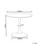 Beliani Esszimmertisch BOCA in Weiß/Gold - (W) 90 x (H) 74 x (L) 90 cm