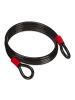 relaxdays Schlaufenkabel in Schwarz/ Rot - 5 m