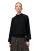 Zero  Feinstrickpullover mit Stehkragen in Black Beauty