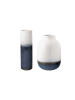 like. by Villeroy & Boch 2er Set Vasen Lave Home in Weiß-Blau 22 cm + 25 cm in weiß-blau