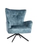 MCW Lounge-Sessel L63 drehbar, Petrol-blau